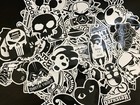 Lot Of 200 Stickers Black White Laptop Skateboard Luggage Decals Sticker