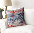  Boho Pillow Covers  22x22 Inch  Navy Blue Red  Set Of 2 Decorative Pillow Cases