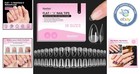 320 Pieces Half Matte Gel Nail Tips - Beetles Flat-x Short Almond Coffin Design