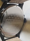 Akribos Xxiv Ak833wt Easy-to-read Quartz Date Black Leather Men s Watch