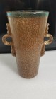 Murano Venetian   Tumbler Handled Vase   Copper Aventurine   7 3 4    0833