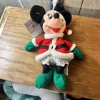 Disney Store Mini Bean Bag Plush Santa Minnie Mouse 7  New W  Tag  157