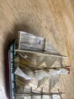 Vintage 70   s Hand-made Wooden Multi Masted And Sailed Model Boat
