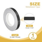 Metalized Polyester Film Tape 11 16  X 55 Yards Black Metallic Decor Tape