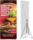 Anley Adjustable X Banner Stand With Travel Bag Fits  23 x63  To 35 x 78  Banner