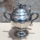 Towle Silver Smith Silverplate Sugar Bowl Spooner Spoons Bird Finial Lid