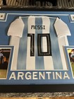 Lionel Messi Signed World Cup Argentina Soccer Jersey Framed Fifa Coa Beckett