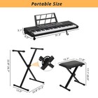 Glarry 61 Keys Full Size Electric Keyboard Piano Set With Accessories