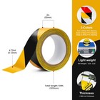 Pvc Floor Marking Tape 2in X 108ft  2-pack  Waterproof Black Yellow Caution Tape