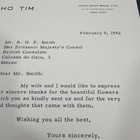 1962 Hang Seng Bank Hong Kong Letter Ho Tim Signed Macau Consul Smith