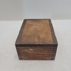Vintage Antique Wooden Dovetailed Storage Box With Sliding Lid Old Primitive