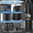 Punching Bag Adults 4ft Hanging Heavy Boxing Bag Set W  Boxing Gloves Mma Karate