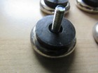 Lot Of 16 Shiffler Cushioned Adj  Glide 1 08  Nickel Steel Base 8 32  3 8  Stem 