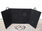 Showmax Self-packing Tabletop Trade Show Display W lights Black Panels Wheeled