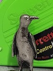 Vintage Pewter Metal Penguin Bird Miniature Figurine Thin Skinny