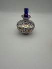 Vtg Murano Style  Millefiori Glass Perfume Scent Bottle Flame Stopper 4 5   