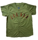 Vintage 1992 Nike Jordan Nrg Vault Woven Baseball Jersey Olive Green Rare L
