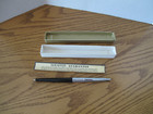 Vintage Sheaffer Ballpoint Pen Chrome   Black With Box   Paperwork
