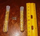 New  2  Viles Of  999 22 24 Carrot Gold Flakes  1  1 Gram Gold Bar