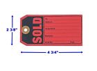 100 Pcs Sold Tags 4 3 4  X 2 3 8  Retail Inventory Garage Sale Swap Meet Tag