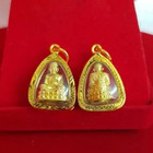 Phra Lp Tuad Pendant Gold Micron Case Wat Changhai Temple Thai Buddha Amulet