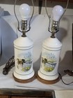 Vintage Pair  2  Of Pfaltzgraff Porcelain Mallard Duck Lamps