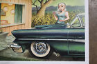 Signed Keith Weesner Poster Print Vtg 1958 Ford Fairlane Mid Century Home Mcm 