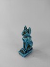 Rare Antique Ancient Egyptian Blue Statue Stone Of Goddess Bast Bastet Cat