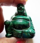 Malachite Buddha Carved Solid Natural Crystal Statue