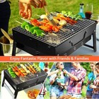 Bbq Grill Charcoal Barbecue Grill Foldable Stainless Steel Outdoor Yard Camping