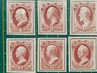 Us Stamps war Dept official Trial Color Proof India On Card With Frame set Of 10
