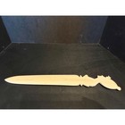 Vintage Carved Figural Letter Opener Cream Hand Carved Desk Accessory 9 Inch