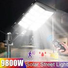 9800w Street Lamp Motion Sensor Dusk To Dawn Super Bright Solar Lights Outdoor