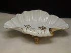 Vintage Matson Gold Gilt Ceramic Soap Dish Hollywood Regency Stylebuilt Shell 