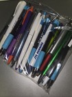 Lot Of 20 Assorted Ballpoint Promotional Pens Mixed Colors In Zip Bag