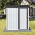 5x3ft Outdoor Metal Storage Shed   Lockable Waterproof Garden Tool Organizer