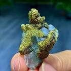 17g Natural Pyrite Crystal Symbiotic Quartz Crystal Cluster Mineral Specimen