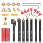 Indexable Lathe Turning Tool 21pcs Kit 1 4   6mm Shank 7pcs Metal Lathe Tools Ho