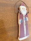 Vintage Wooden Hand Painted Santa Claus Primitive Style Country Vintage Ornament