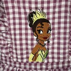 Disney Our Universe Size 4t Princess Tiana Gingham Jumpsuit Purple White Kids