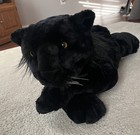 Animal Alley Toy R Us 2000 Giant Black Panther Plush Yellow Eyes 30    Laying Flat