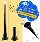 6 Pieces Collapsible Stadium Horn 24 Inch Plastic Trumpet Horn Stadium Horn Nois
