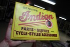 Rare 1930s Indian Motorcycle Springfield Mass Toc Painted Metal Sign Parts Bike