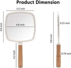  Hand Held Mirror With Handle For Makeup mirror For Shaving With Hole Hanging