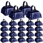 48 Pcs Metal Cowbells With Handles Loud Noise Makers Small Hand Navy Blue