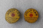 Lot Of 2 - Vintage Tobacco Tag Jolly Tar Finzer Advertising Tin 
