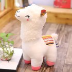 25cm Smile Alpaca Llama Plush Animals Toy Cute Stuffed Doll Household 