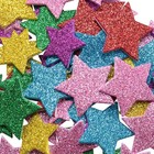270pcs Self Adhesive Star Shaped Wall Stickers Colorful Glitter Foam Star
