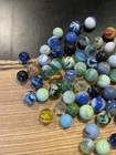 Antique Vintage Lot Of Glass Marbles 60 Marbles Estate Find