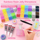 30000pcs Resin Rhinestones For Bedazzling Kit  2 Boxes Multicolor 3mm 4mm Bedazz